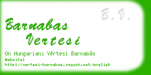 barnabas vertesi business card